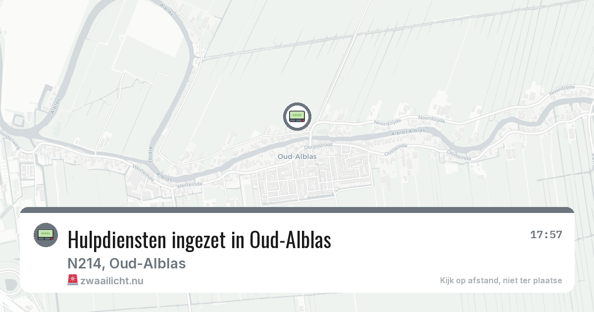 Hulpdiensten ingezet in Oud-Alblas — 10 mrt 2026 | 🚨 Zwaailicht.nu