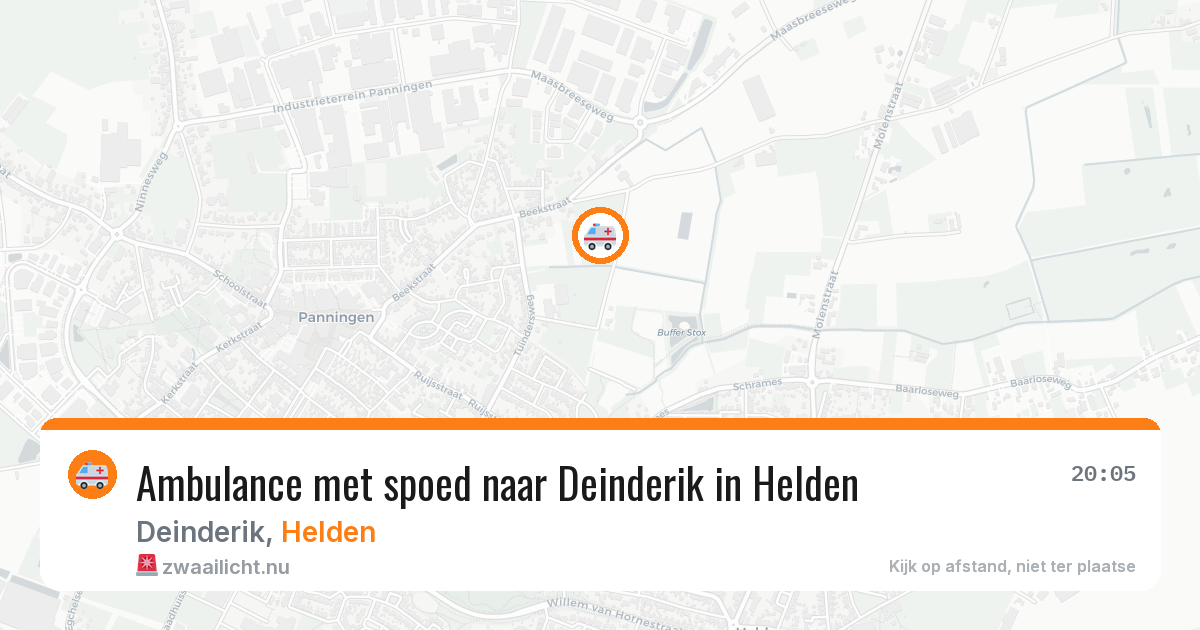 Ambulance met spoed naar Deinderik in Helden — 28 jun 2026