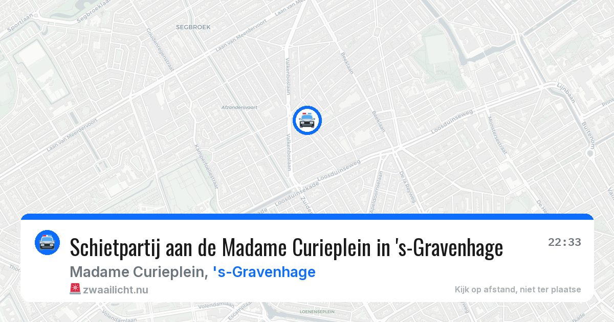 Schietpartij aan de Madame Curieplein in 's-Gravenhage — 18 jul 2026