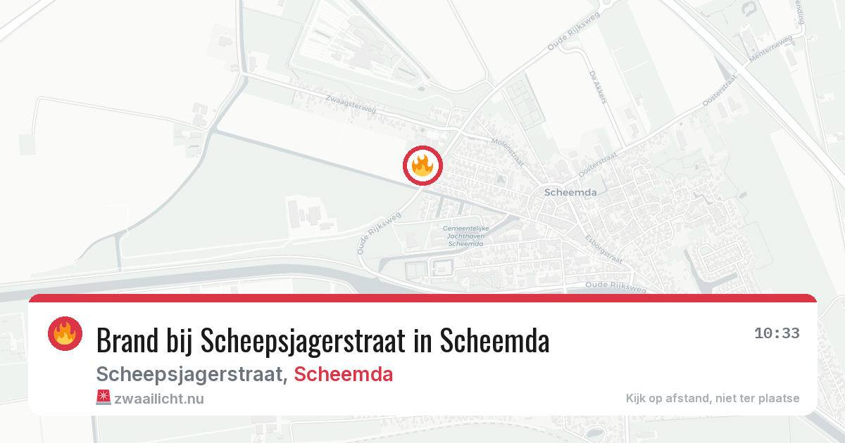Brand bij Scheepsjagerstraat in Scheemda — 18 jul 2026
