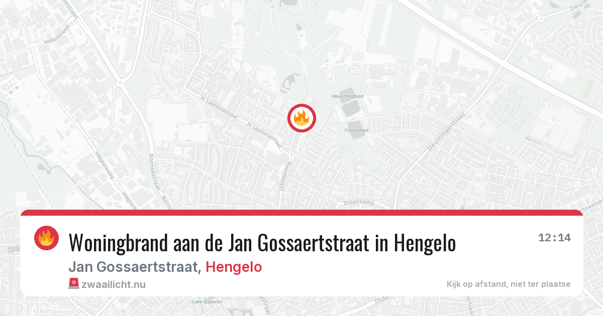 Woningbrand aan de Jan Gossaertstraat in Hengelo — 5 jun 2026