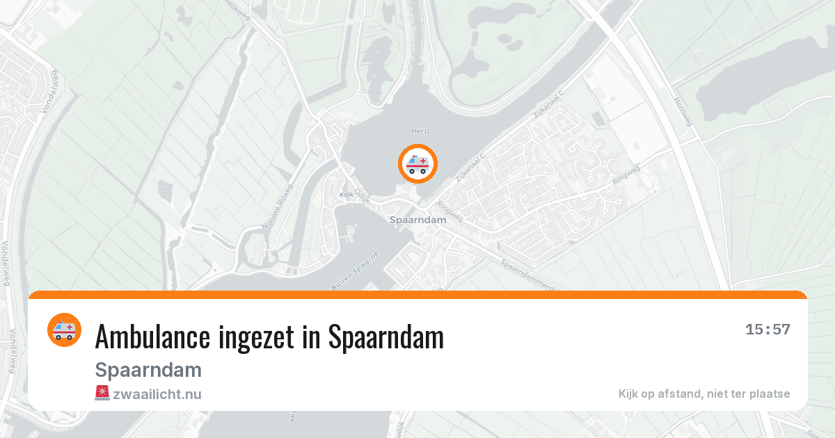 Ambulance ingezet in Spaarndam — 18 jan 2026