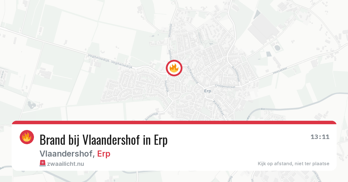 Brand bij Vlaandershof in Erp — 22 mei 2026