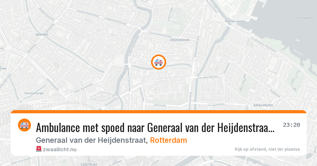 Ambulance met spoed naar Generaal van der Heijdenstraat in Rotterdam — 20 mei 2026