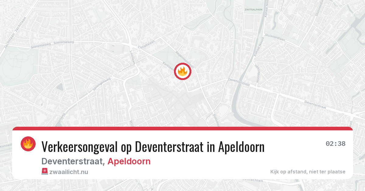 Verkeersongeval op Deventerstraat in Apeldoorn — 10 jul 2026