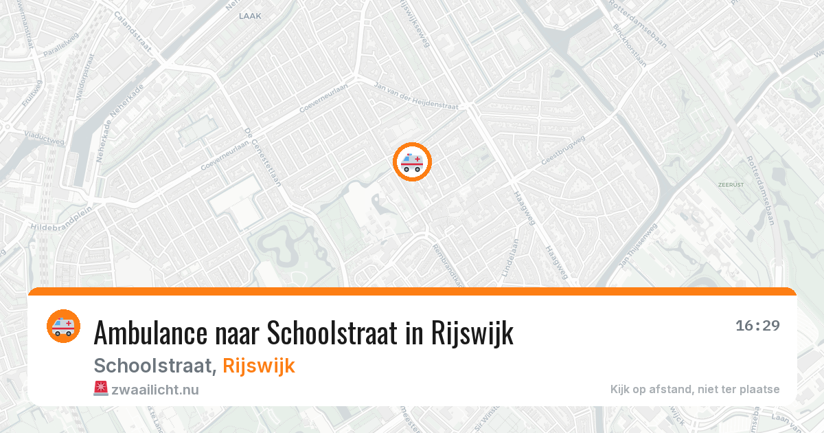 Ambulance naar Schoolstraat in Rijswijk — 15 jul 2026