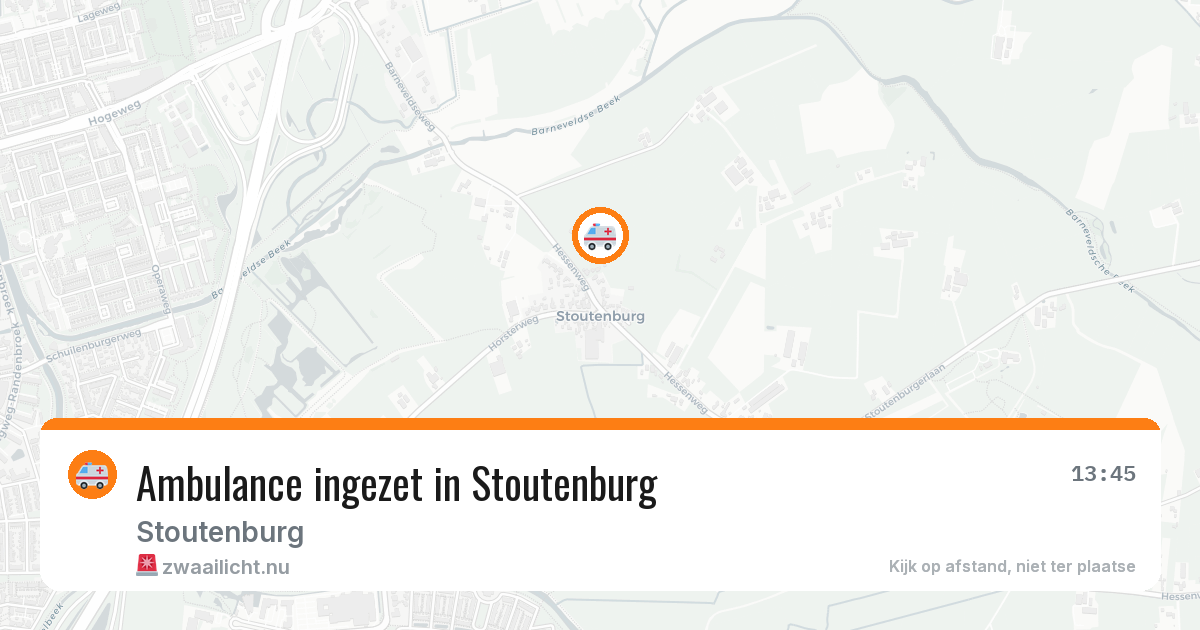 Ambulance ingezet in Stoutenburg — 19 mrt 2026