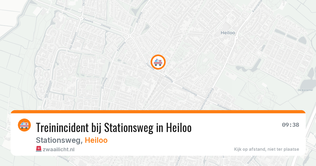 Treinincident bij Stationsweg in Heiloo — 27 jul 2026