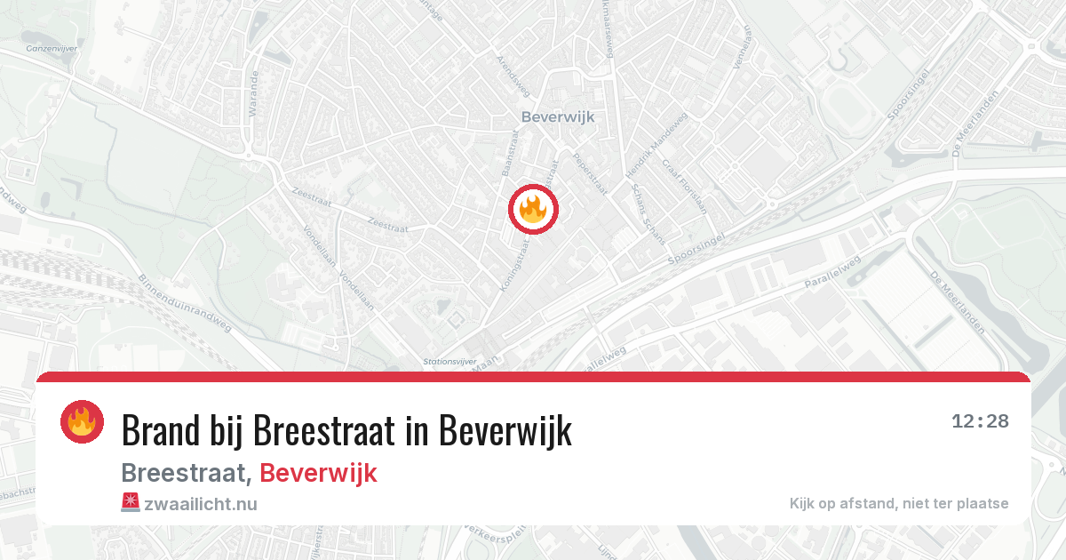 Brand bij Breestraat in Beverwijk — 7 mei 2026