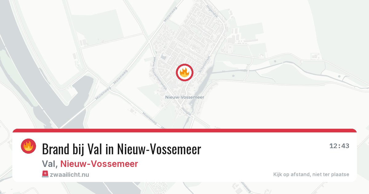 Brand bij Val in Nieuw-Vossemeer — 28 mrt 2026