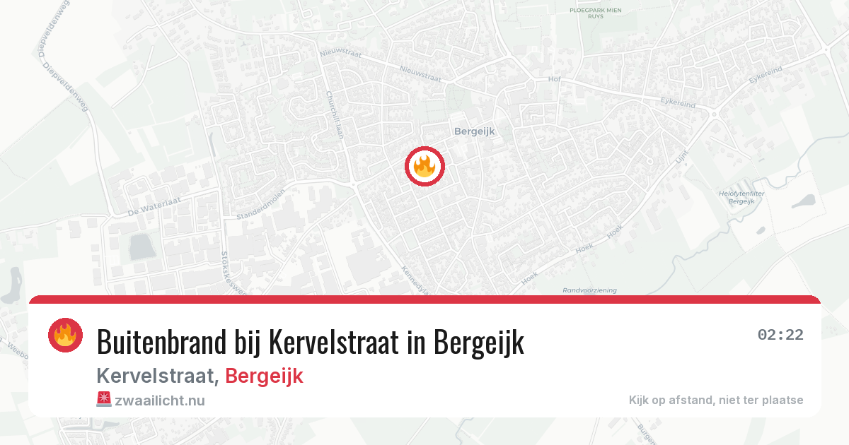 Buitenbrand bij Kervelstraat in Bergeijk — 20 jul 2026