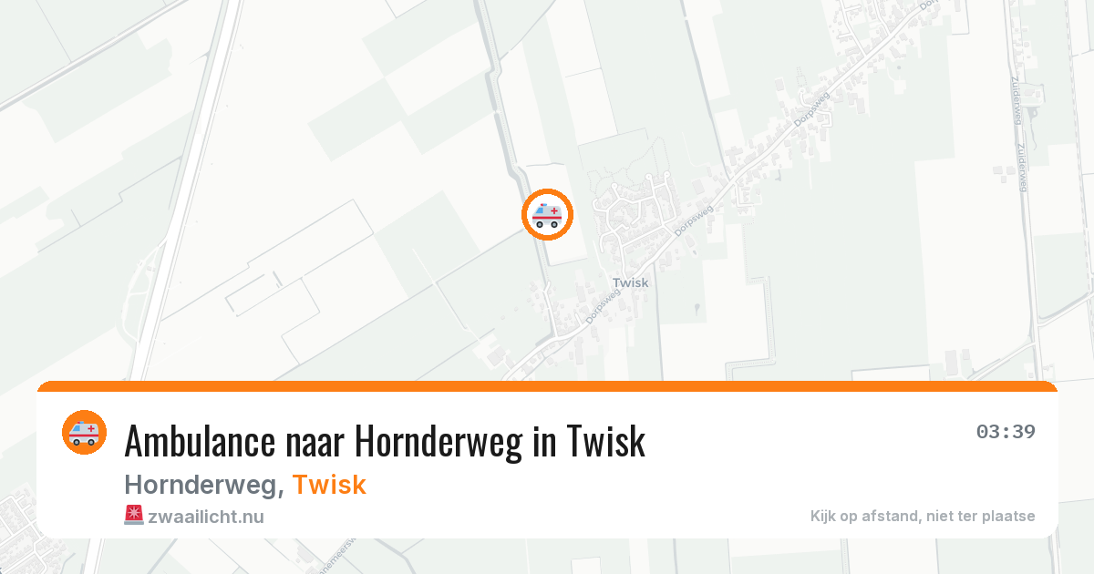 Ambulance naar Hornderweg in Twisk — 13 apr 2026