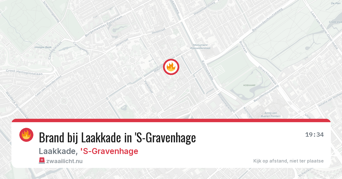 Brand bij Laakkade in 'S-Gravenhage — 23 mrt 2026