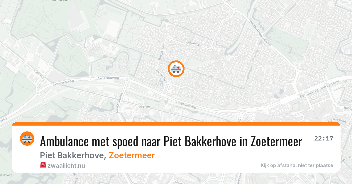 Ambulance met spoed naar Piet Bakkerhove in Zoetermeer — 24 jan 2026