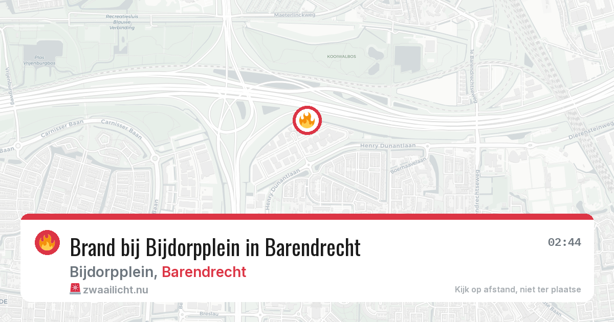 Brand bij Bijdorpplein in Barendrecht — 5 jun 2026