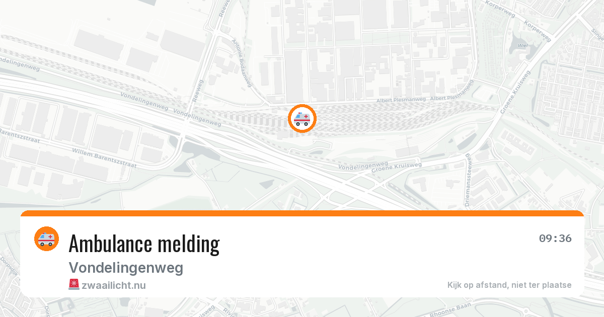 Ambulance met spoed naar Vondelingenweg in 3196KK — 5 jun 2026