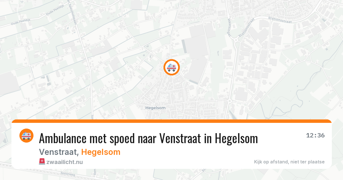 Ambulance met spoed naar Venstraat in Hegelsom — 25 mei 2026