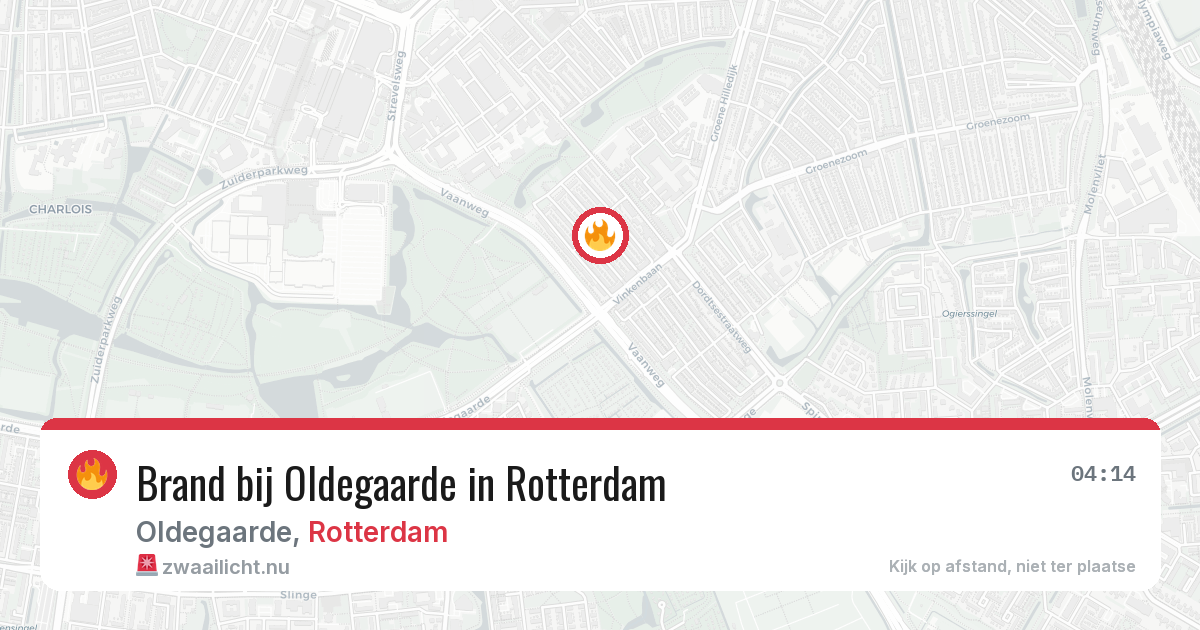 Brand bij Oldegaarde in Rotterdam — 3 apr 2026