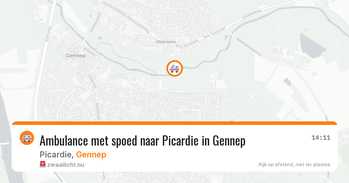 Ambulance met spoed naar Picardie in Gennep — 11 jul 2026
