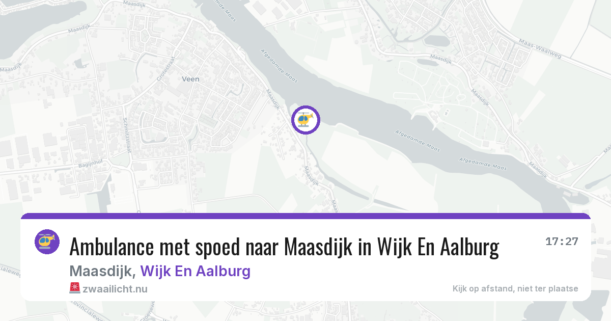 Ambulance met spoed naar Maasdijk in Wijk En Aalburg — 15 jul 2026