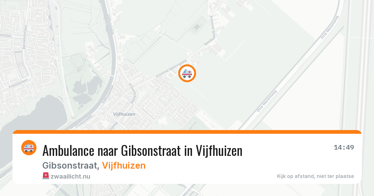 Ambulance naar Gibsonstraat in Vijfhuizen — 16 jul 2026