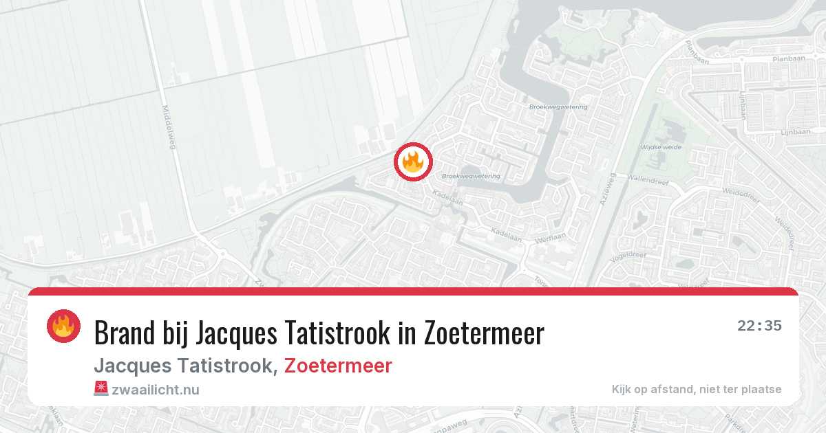 Brand bij Jacques Tatistrook in Zoetermeer — 23 mei 2026