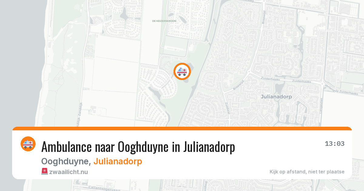 Ambulance naar Ooghduyne in Julianadorp — 24 jul 2026