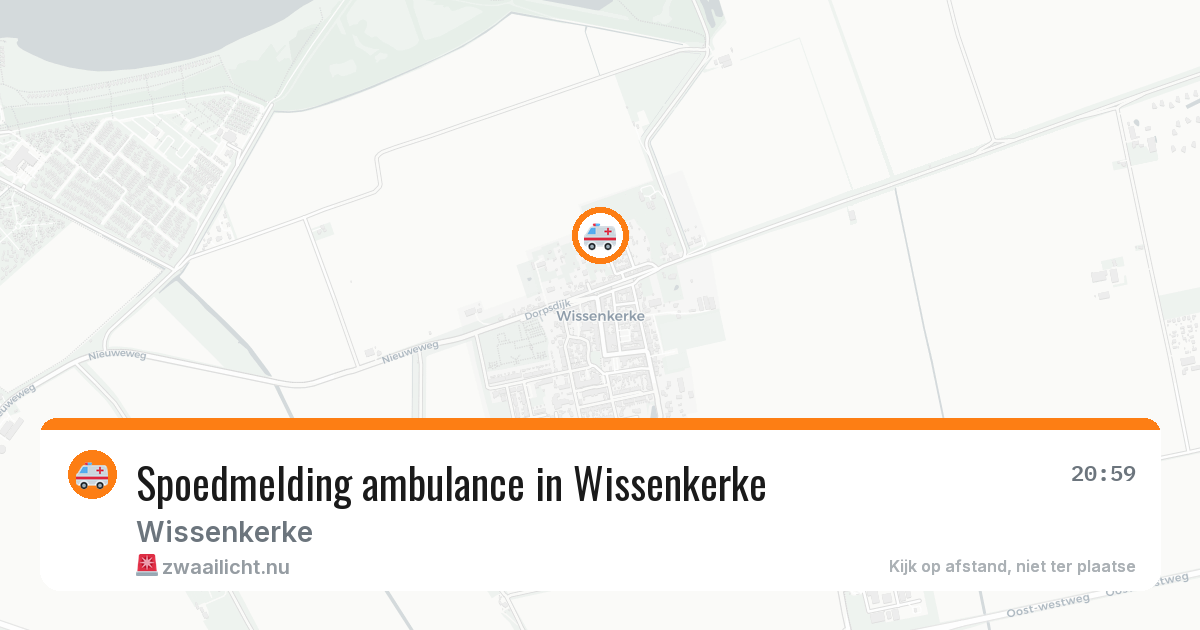 Spoedmelding ambulance in Wissenkerke — 14 mrt 2026