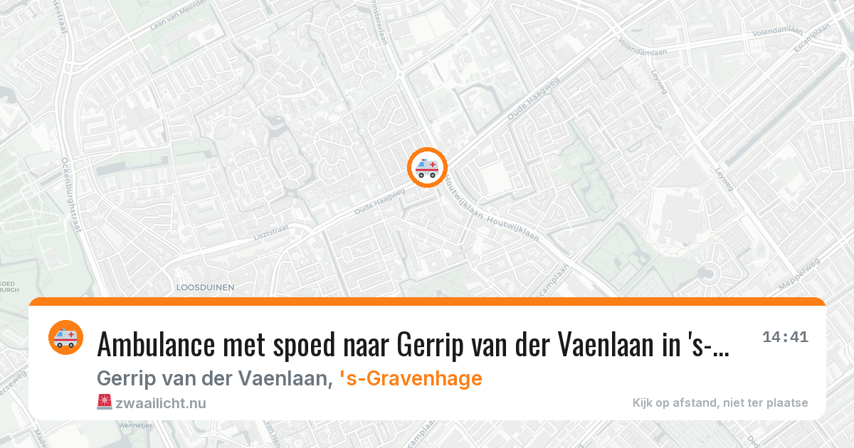 Ambulance met spoed naar Gerrip van der Vaenlaan in 's-Gravenhage — 5 mei 2026