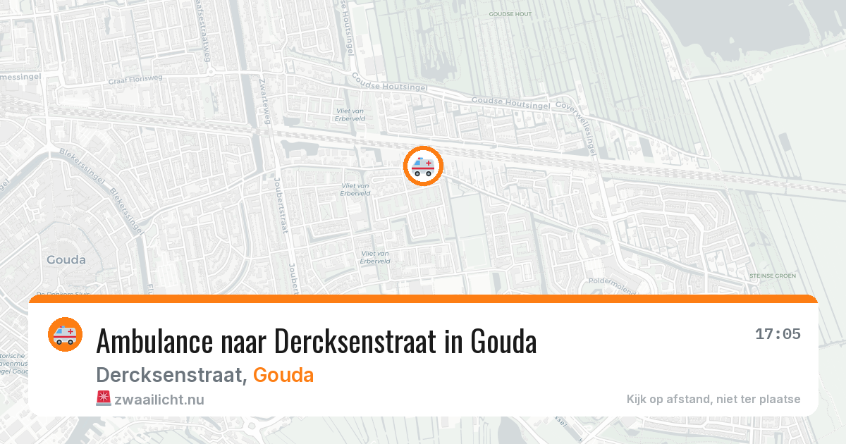 Ambulance naar Dercksenstraat in Gouda — 14 mrt 2026
