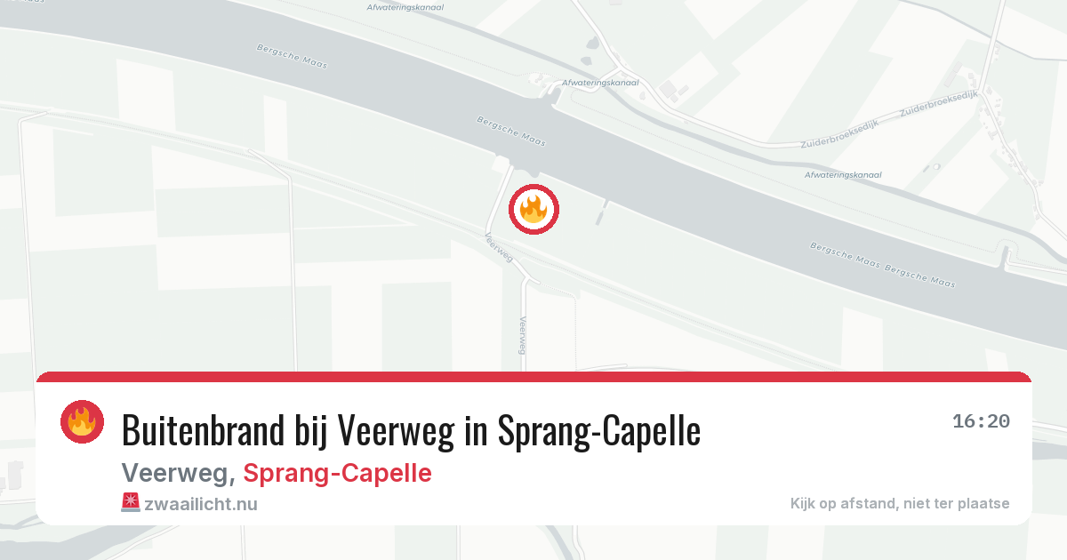 Buitenbrand bij Veerweg in Sprang-Capelle — 22 mei 2026