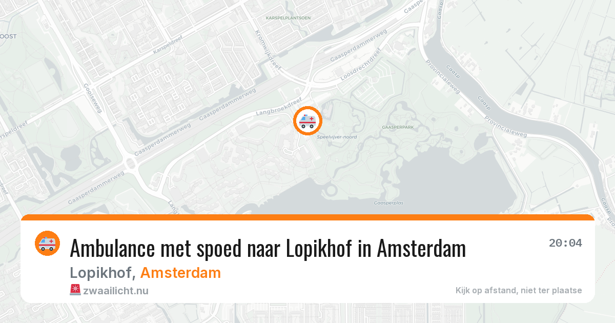 Ambulance met spoed naar Lopikhof in Amsterdam — 6 jun 2026