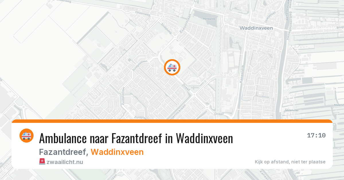 Ambulance naar Fazantdreef in Waddinxveen — 28 apr 2026