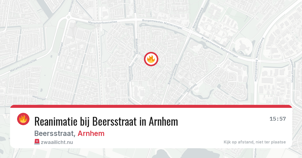 Reanimatie bij Beersstraat in Arnhem — 7 apr 2026