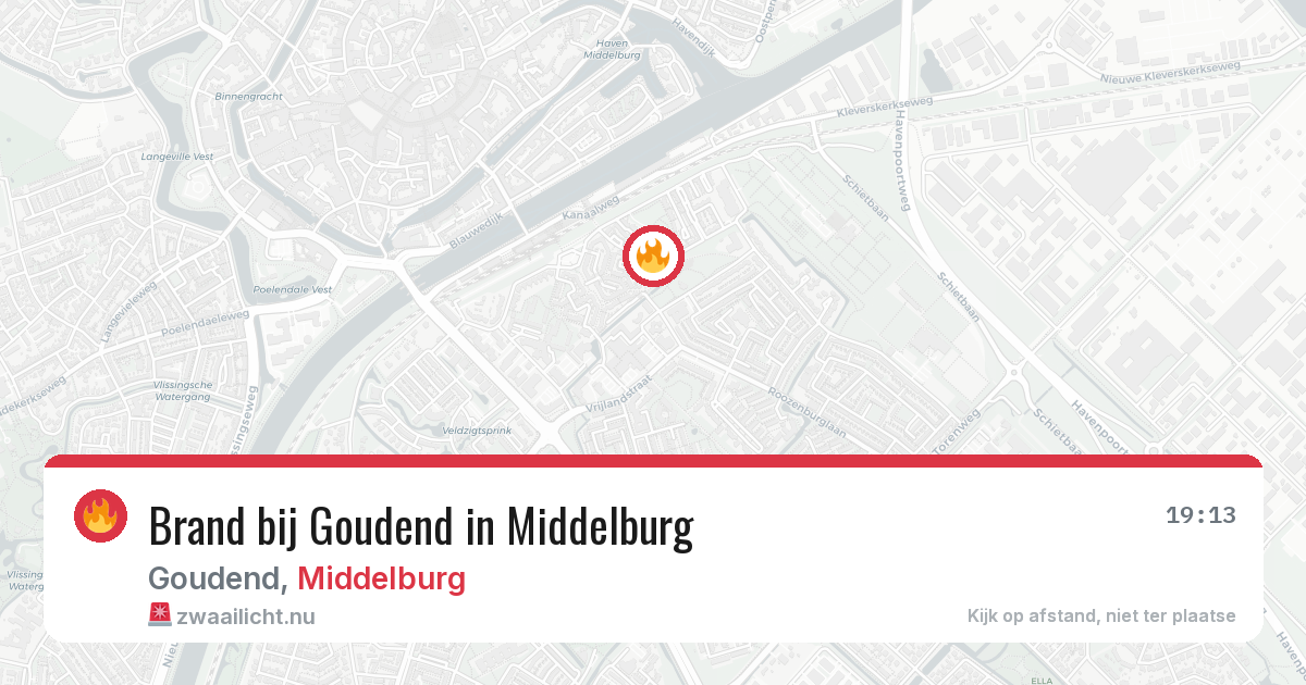 Brand bij Goudend in Middelburg — 17 jul 2026