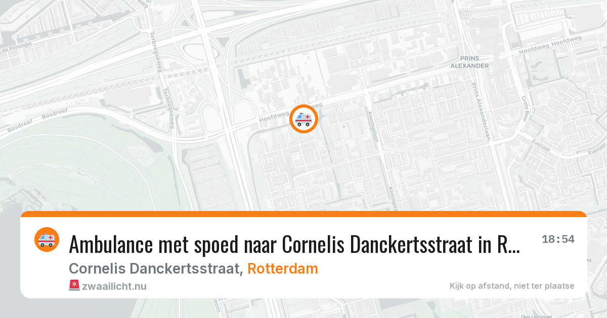Ambulance met spoed naar Cornelis Danckertsstraat in Rotterdam — 28 mrt 2026