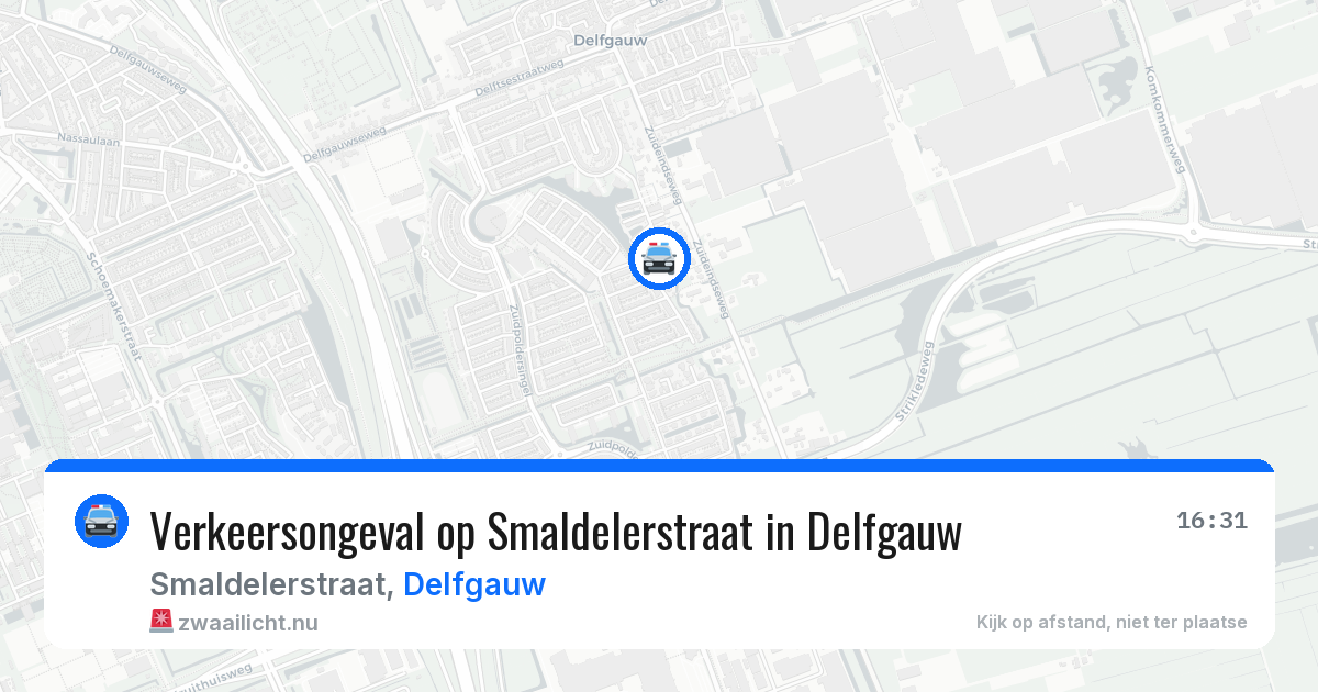 Verkeersongeval op Smaldelerstraat in Delfgauw — 19 jan 2026