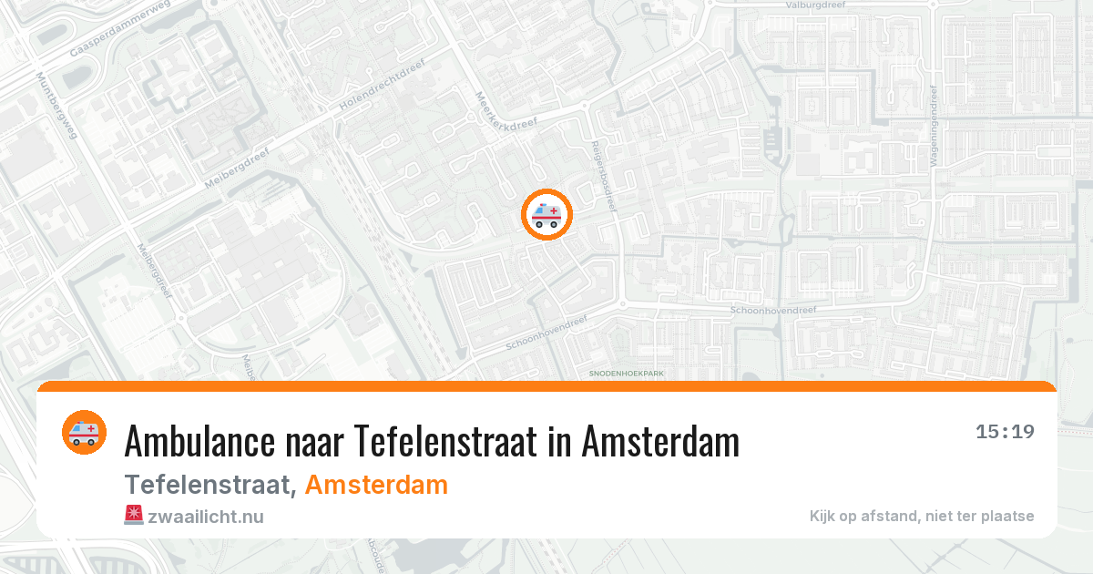 Ambulance naar Tefelenstraat in Amsterdam — 24 jul 2026