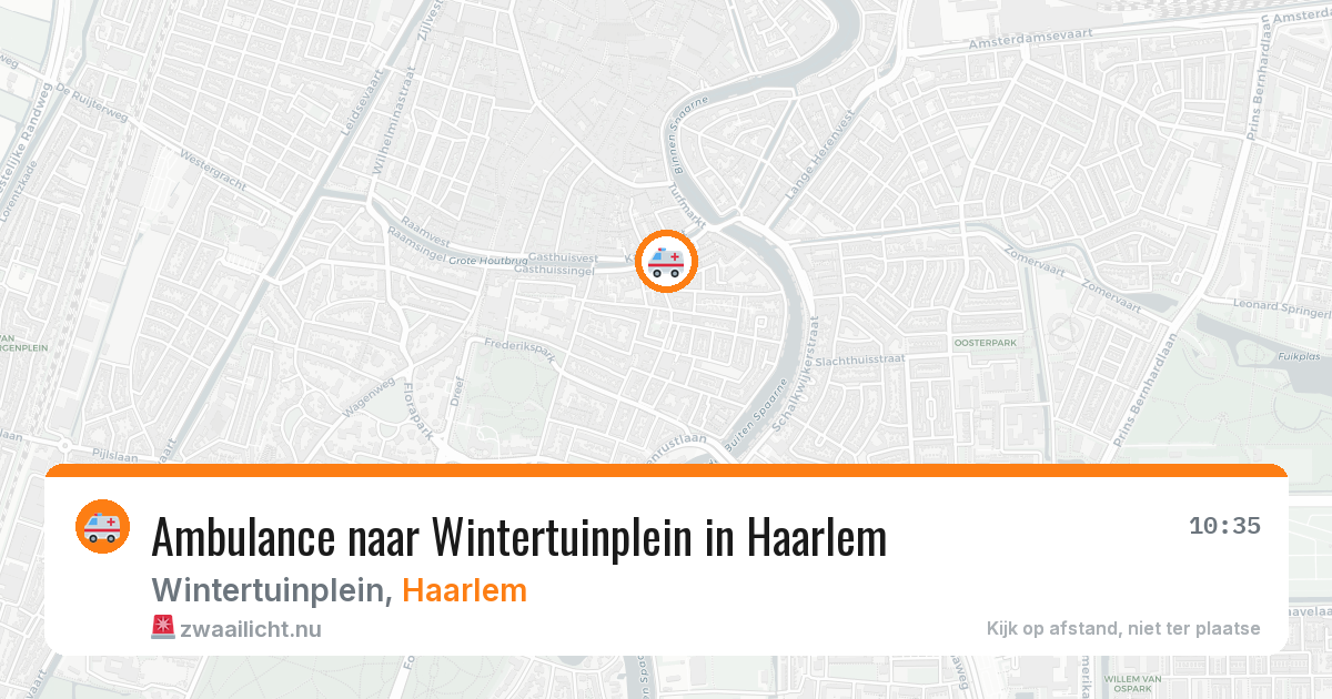 Ambulance naar Wintertuinplein in Haarlem — 11 jul 2026