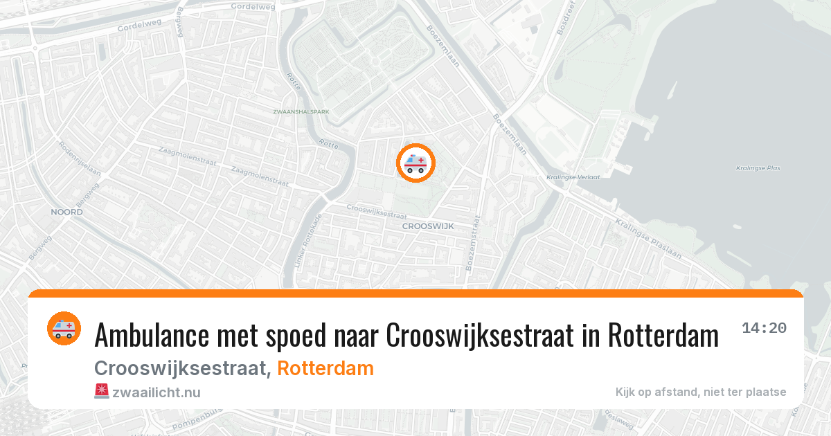 Ambulance met spoed naar Crooswijksestraat in Rotterdam — 17 jul 2026