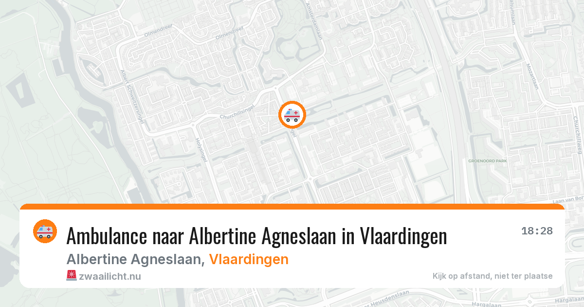 Ambulance naar Albertine Agneslaan in Vlaardingen — 18 jul 2026