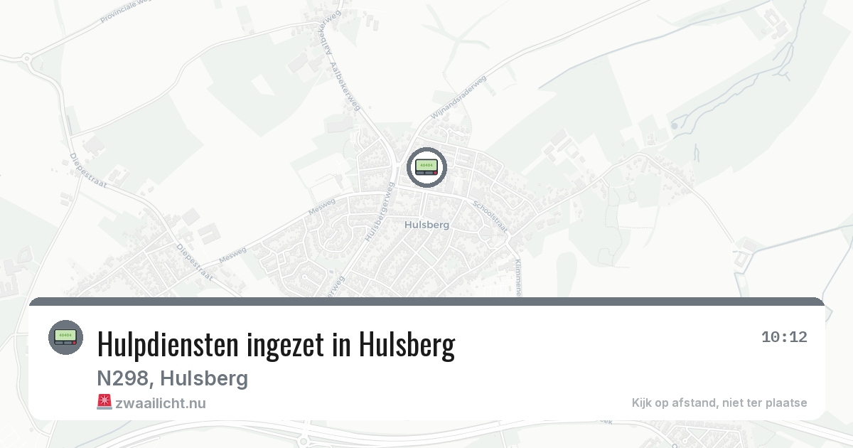 Hulpdiensten ingezet in Hulsberg — 26 apr 2026 | 🚨 Zwaailicht.nu