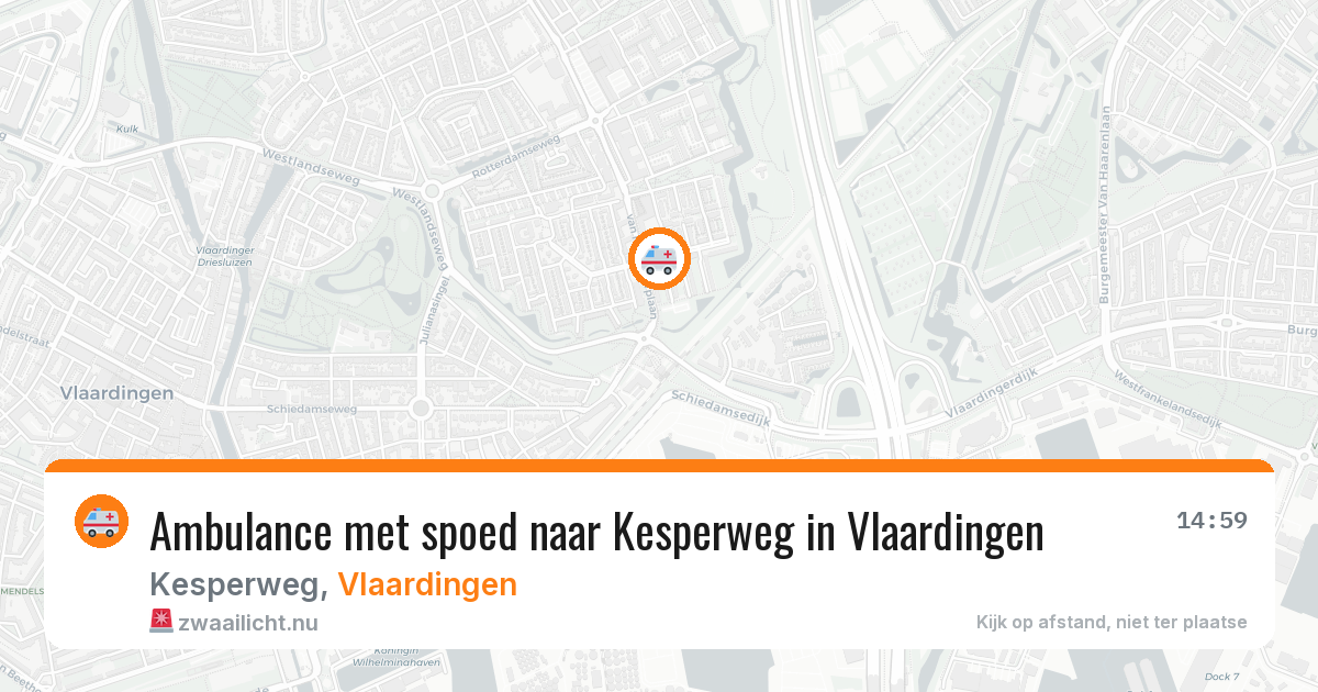 Ambulance met spoed naar Kesperweg in Vlaardingen — 22 jul 2026