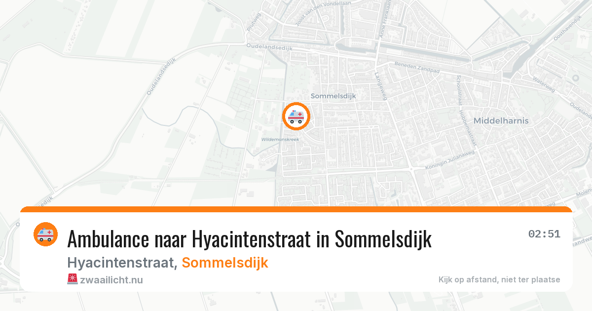 Ambulance naar Hyacintenstraat in Sommelsdijk — 16 jul 2026