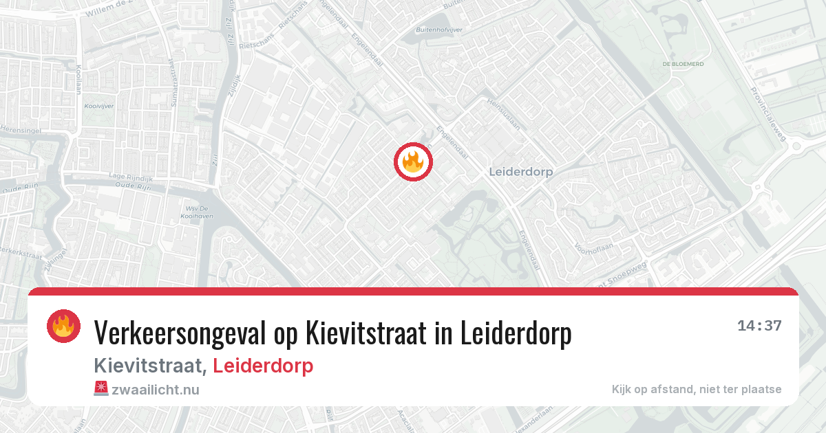 Verkeersongeval op Kievitstraat in Leiderdorp — 13 mei 2026