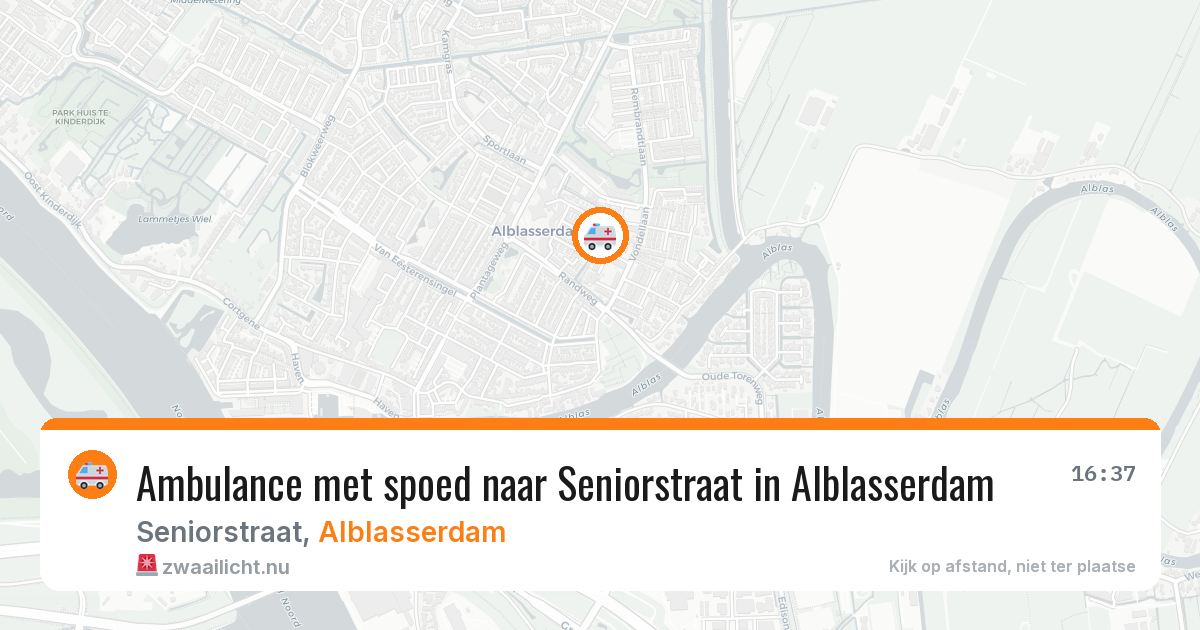 Ambulance met spoed naar Seniorstraat in Alblasserdam — 17 jan 2026