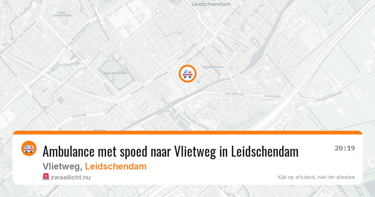 Ambulance met spoed naar Vlietweg in Leidschendam — 22 jul 2026