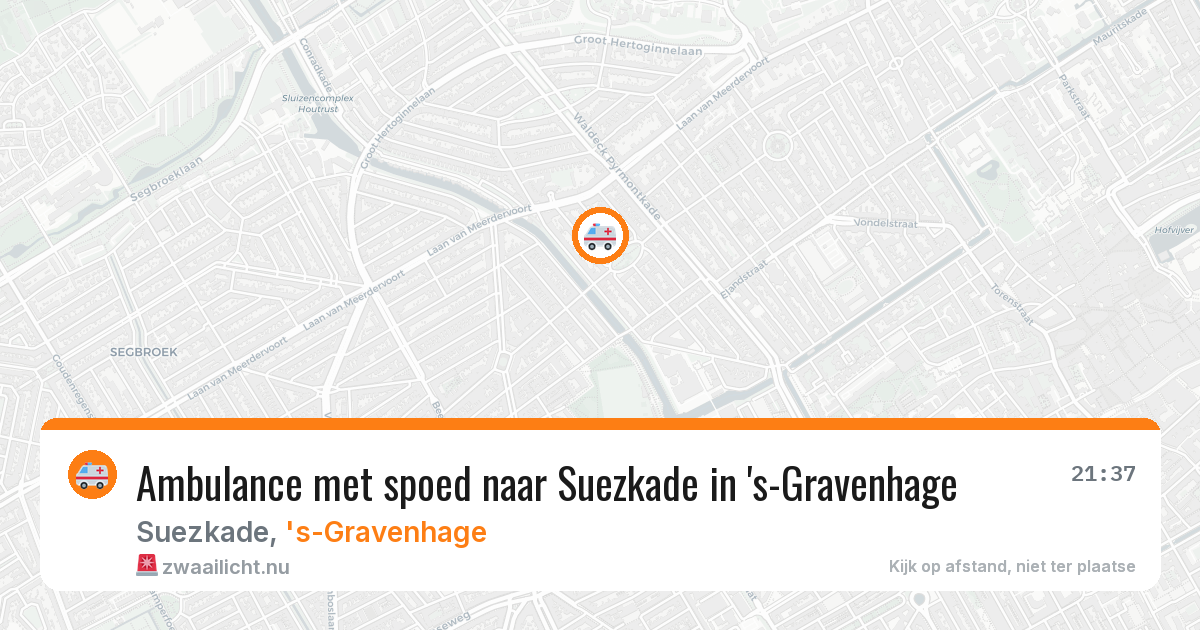 Ambulance met spoed naar Suezkade in 's-Gravenhage — 12 mei 2026
