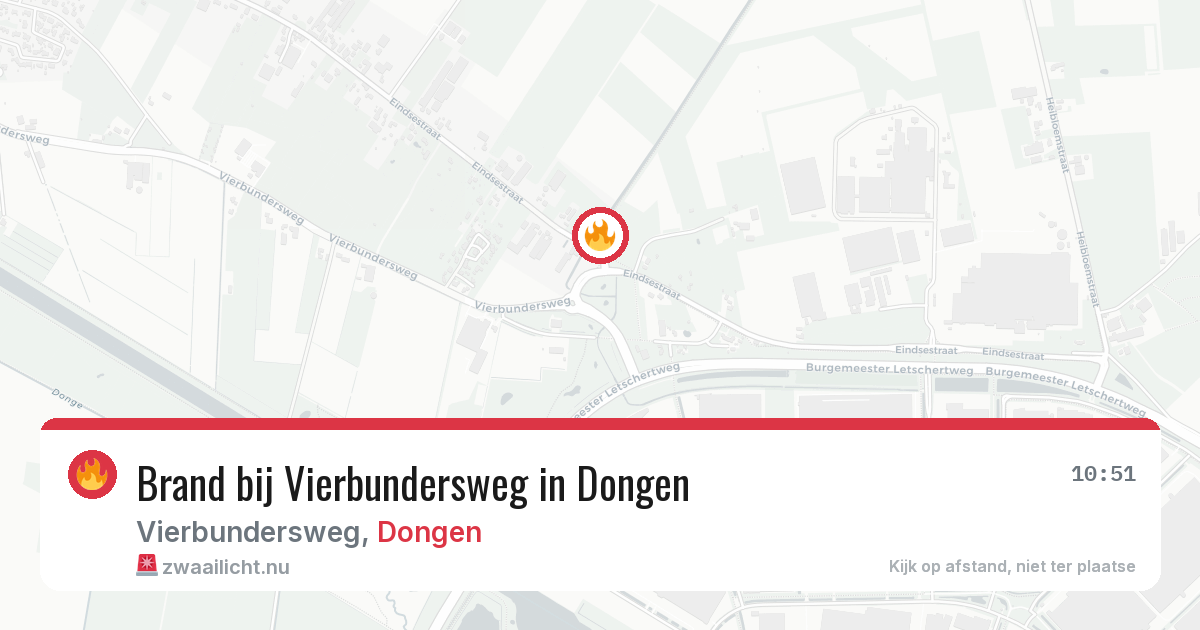 Brand bij Vierbundersweg in Dongen — 25 jul 2026