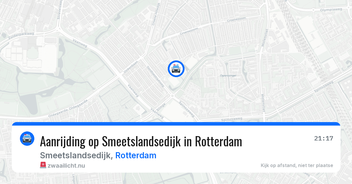 Aanrijding op Smeetslandsedijk in Rotterdam — 25 jul 2026